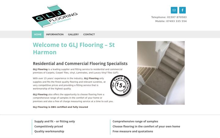 Screenshot of gljflooring.co.uk