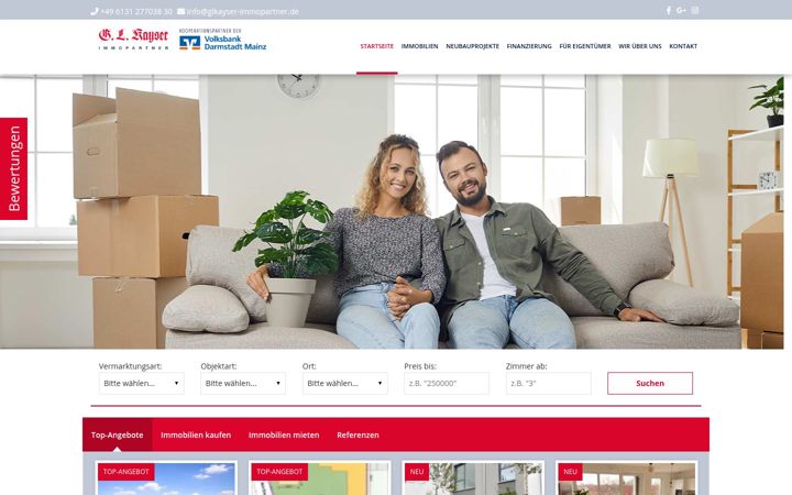Screenshot of glkayser-immopartner.de