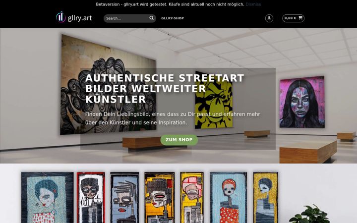 Screenshot of gllry.art