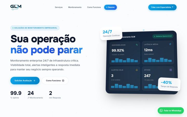 Screenshot of glmonitoria.com.br