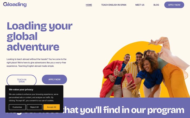 Screenshot of gloading.com