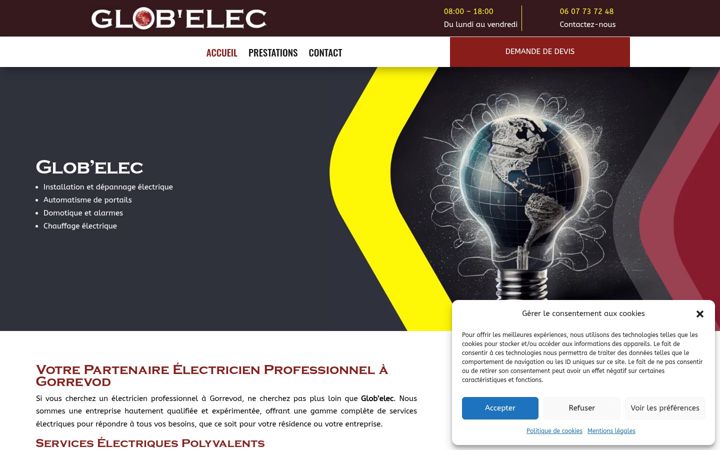 Screenshot of glob-elec-gorrevod.fr