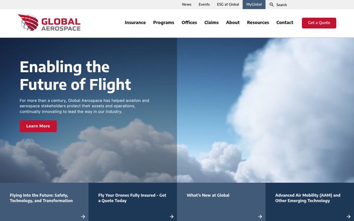 Screenshot of global-aero.com