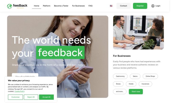Screenshot of global-feedback.com