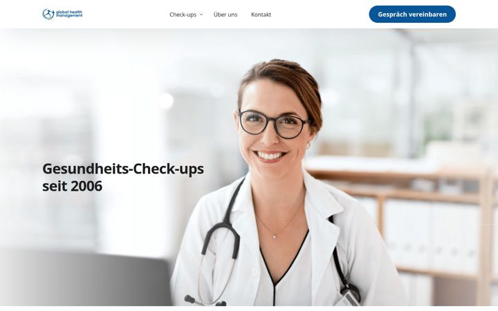 Screenshot of global-health-management.de