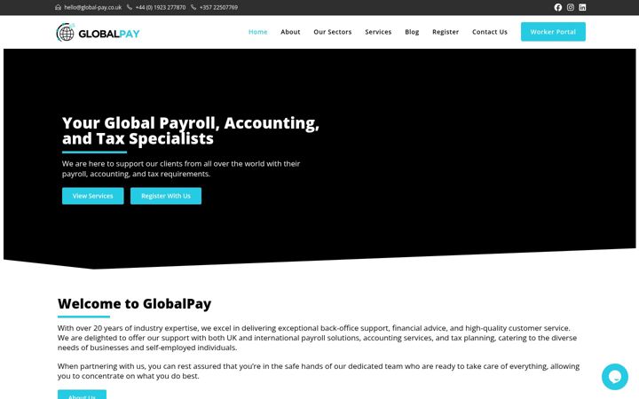 Screenshot of global-pay.co.uk
