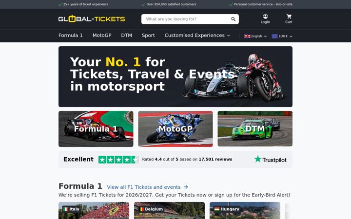 Screenshot of global-tickets.com