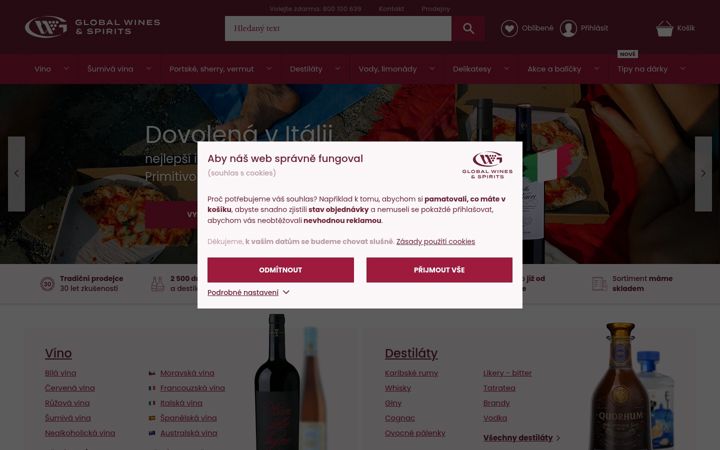 Screenshot ta' global-wines.cz