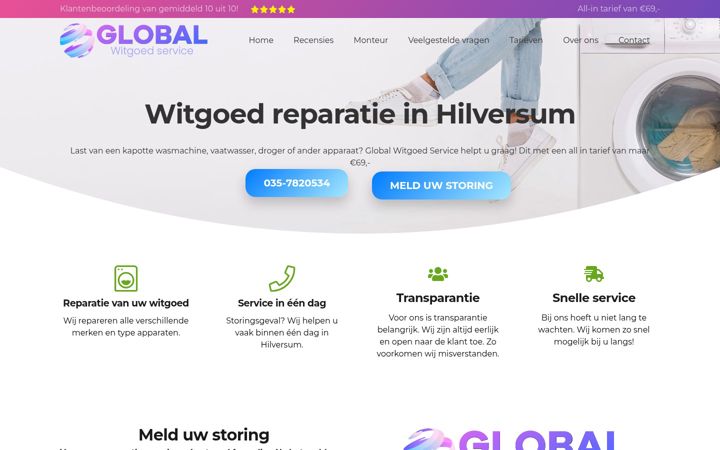 Screenshot of global-witgoedservice.nl