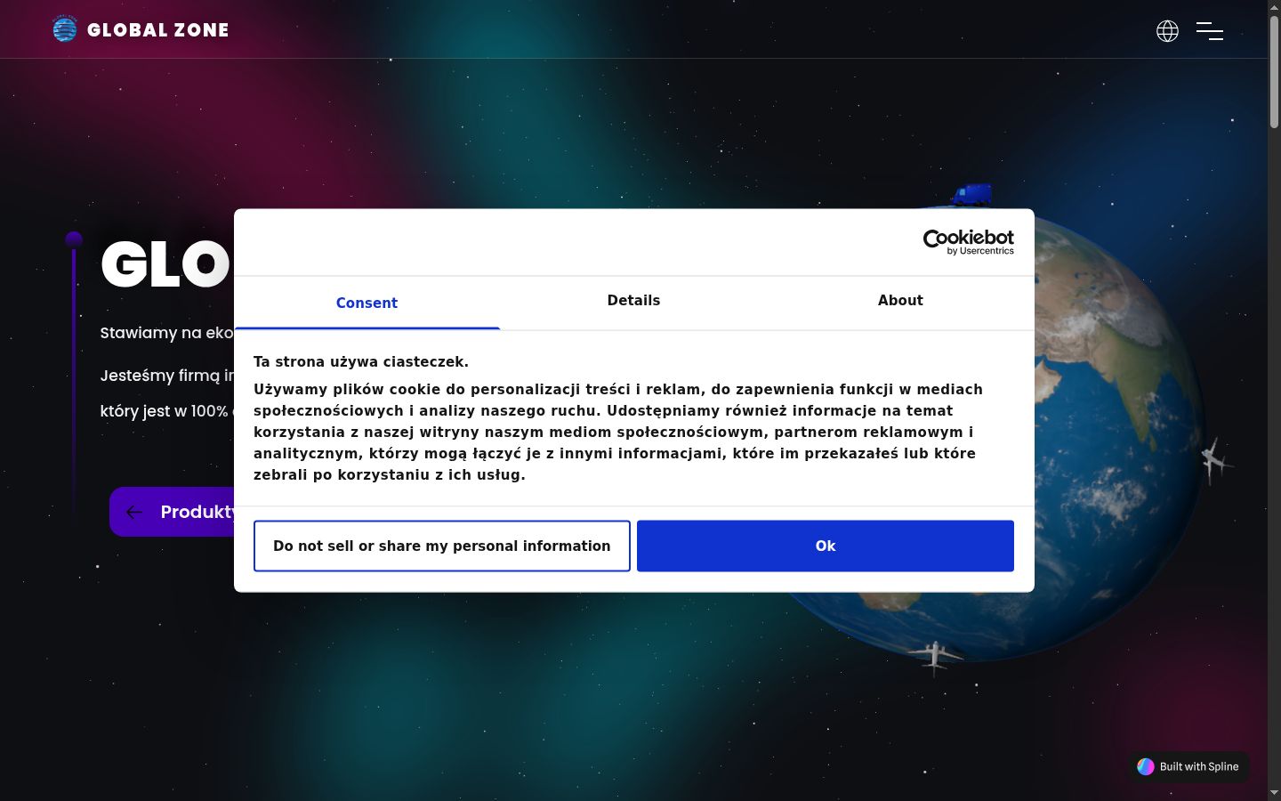 Kuvakaappaus suostumusbannerista, joka näytettiin ennen mitään vuorovaikutusta