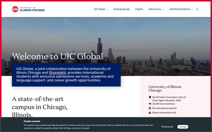 Screenshot of global.uic.edu