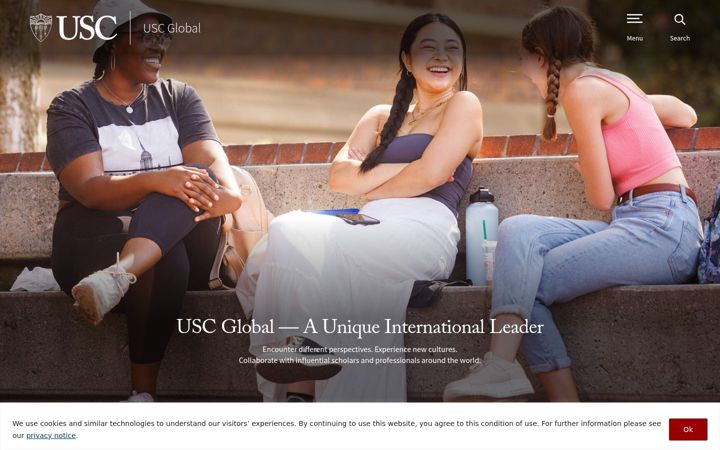 Screenshot of global.usc.edu