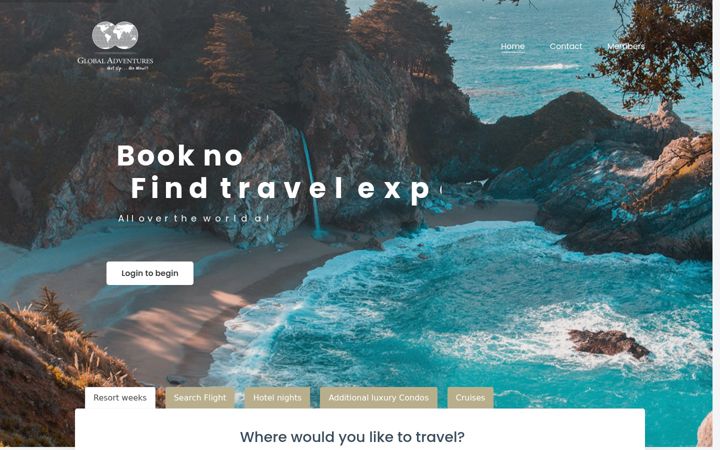 Screenshot of globaladventures.info