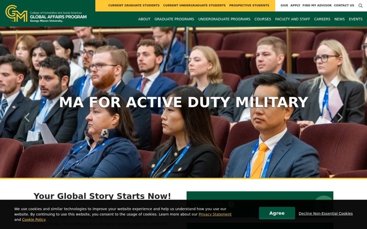 Screenshot of globalaffairs.gmu.edu