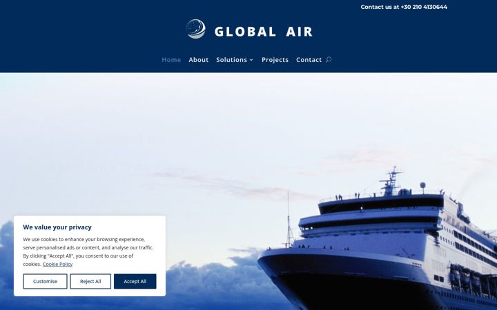 Screenshot of globalair.gr