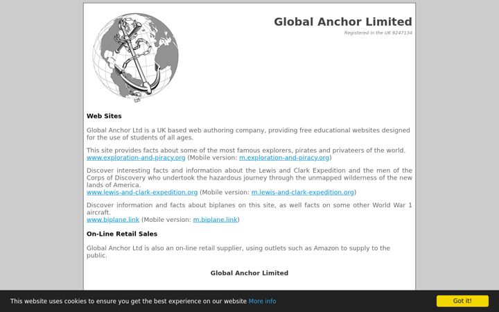Screenshot of globalanchor.biz