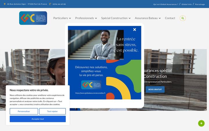 Screenshot of globalassurancescaraibes.fr