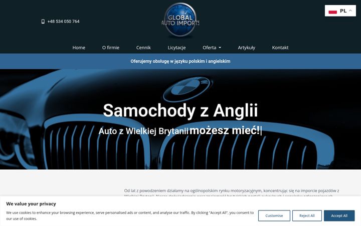 Screenshot of globalautoimports.eu