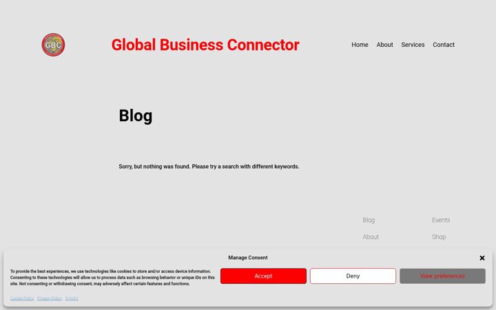 Screenshot of globalbusinessconnector.com