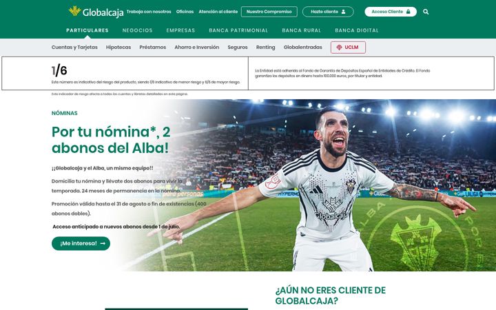 Screenshot of globalcaja.es