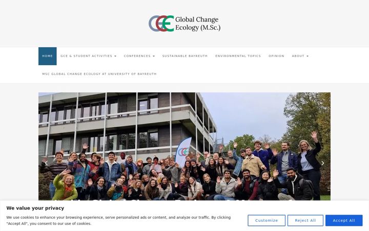 Screenshot of globalchangeecology.com