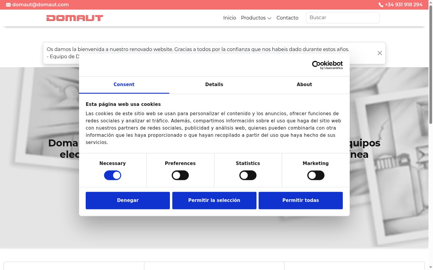 Zrzut ekranu banera zgody wyświetlanego przed jakąkolwiek interakcją
