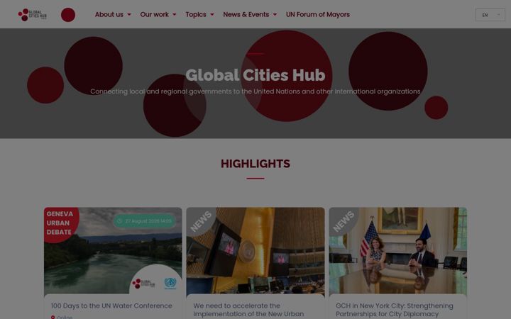 Screenshot of globalcitieshub.org