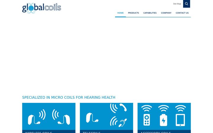 Screenshot of globalcoils.com
