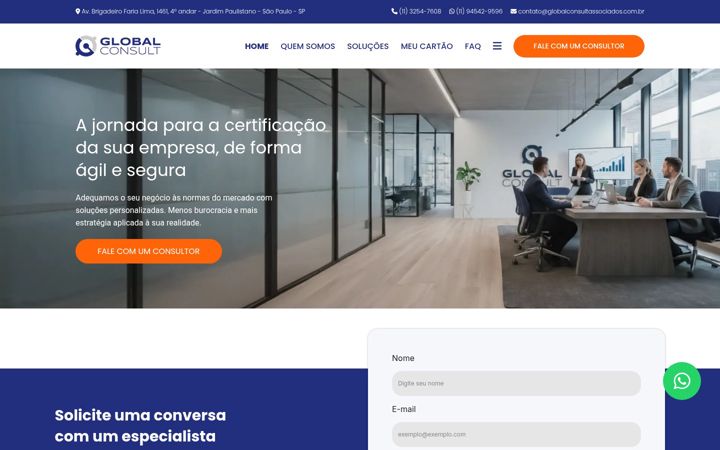 Screenshot of globalconsultassociados.com.br