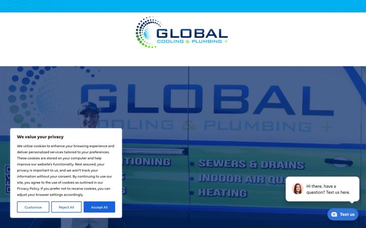 Screenshot of globalcoolingtexasac.com