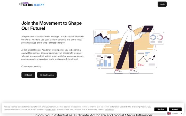 Screenshot of globalcreatoracademy.com