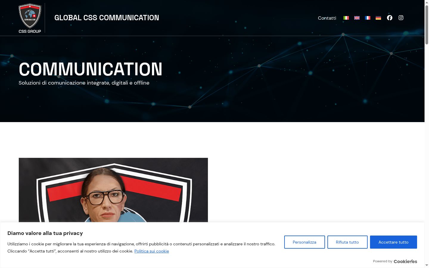 Snímek obrazovky baneru souhlasu zobrazeného před jakoukoli interakcí