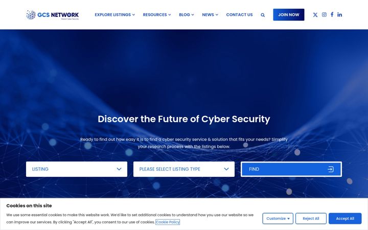 Screenshot of globalcybersecuritynetwork.com