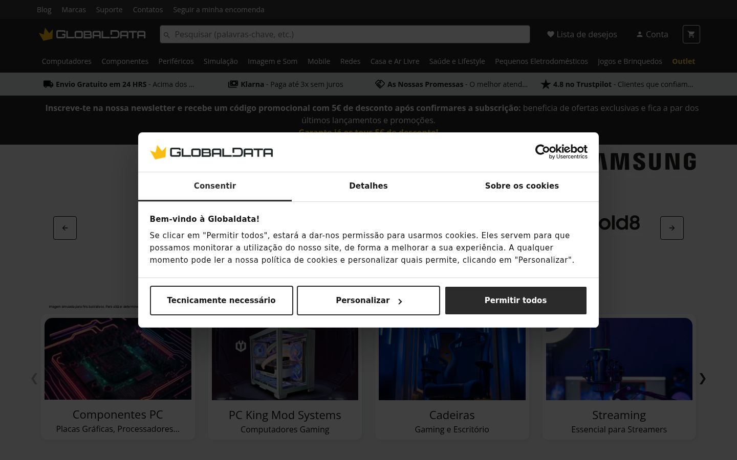 Screenshot tal-banner tal-kunsens muri qabel kwalunkwe interazzjoni