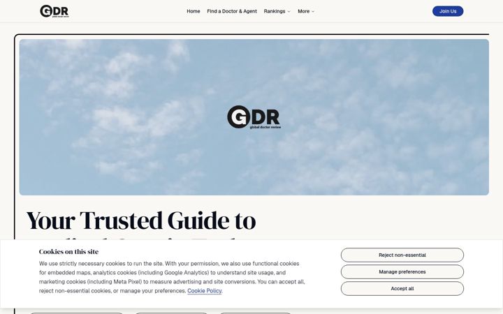 Screenshot of globaldoctorreview.com