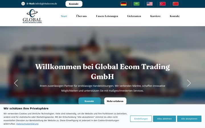 Screenshot of globalecom.de