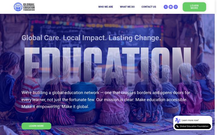 Screenshot of globaleducationfoundations.org