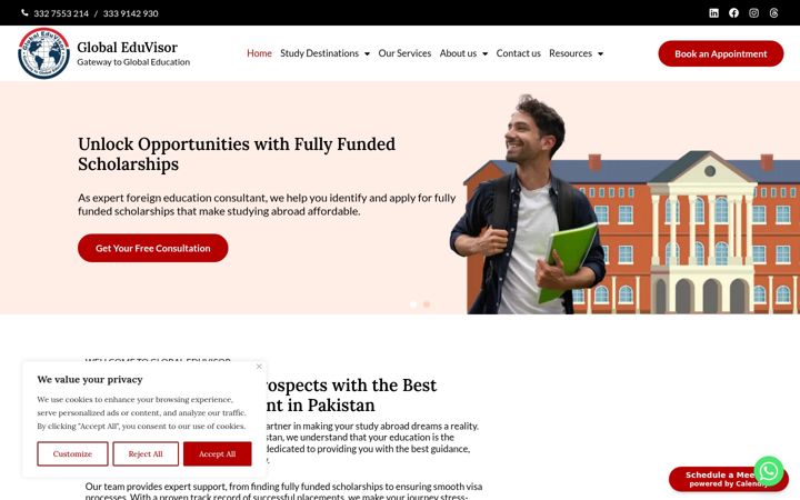 Screenshot of globaleduvisor.com