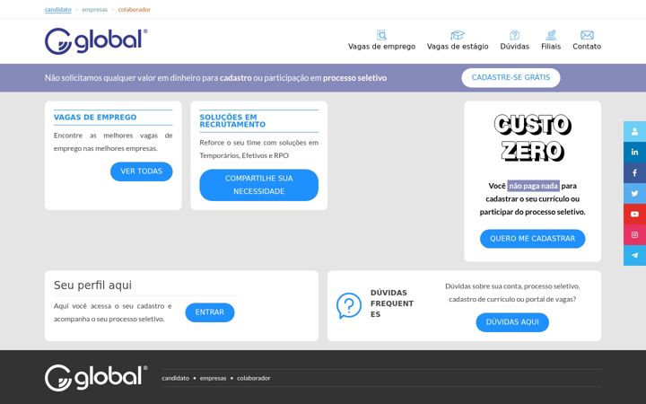 Screenshot of globalempregos.com.br