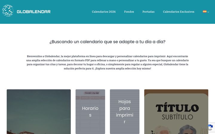 Screenshot of globalendar.com