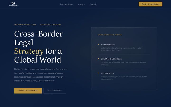 Screenshot of globalesquire.com