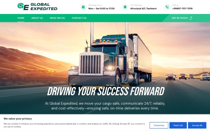 Screenshot of globalexpedited.net