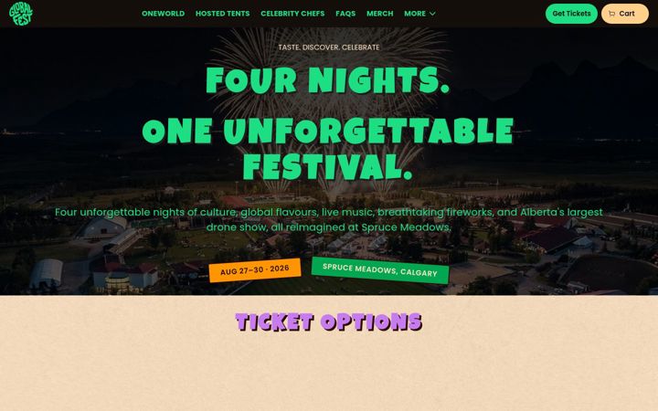 Screenshot of globalfest.ca