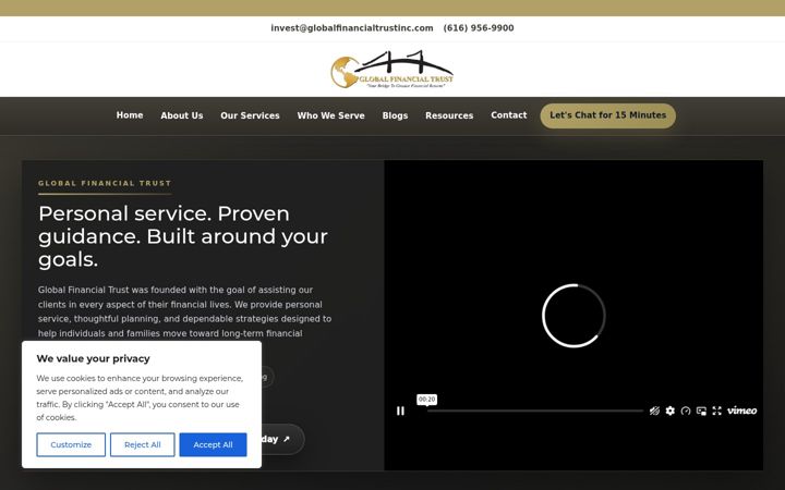 Screenshot of globalfinancialtrust.com