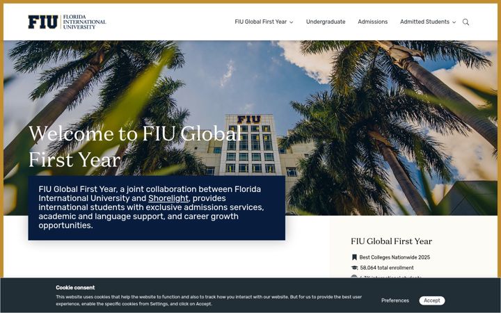 Screenshot of globalfiu.com