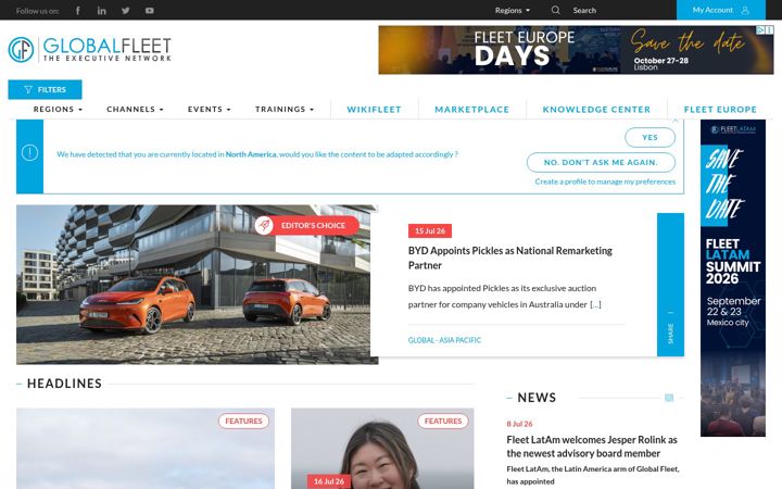 Screenshot of globalfleet.com