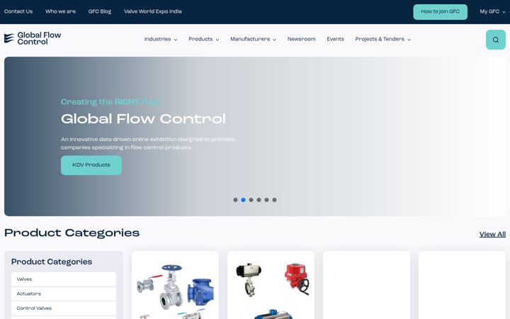 Screenshot of globalflowcontrol.com