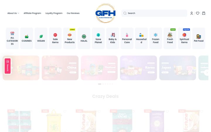 Screenshot of globalfoodhub.com