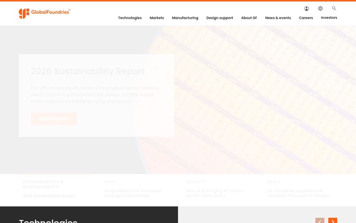 Screenshot of globalfoundries.com