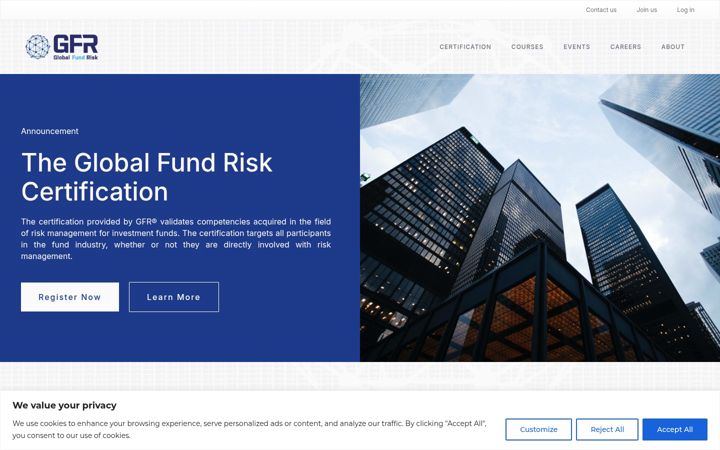 Screenshot of globalfundrisk.org